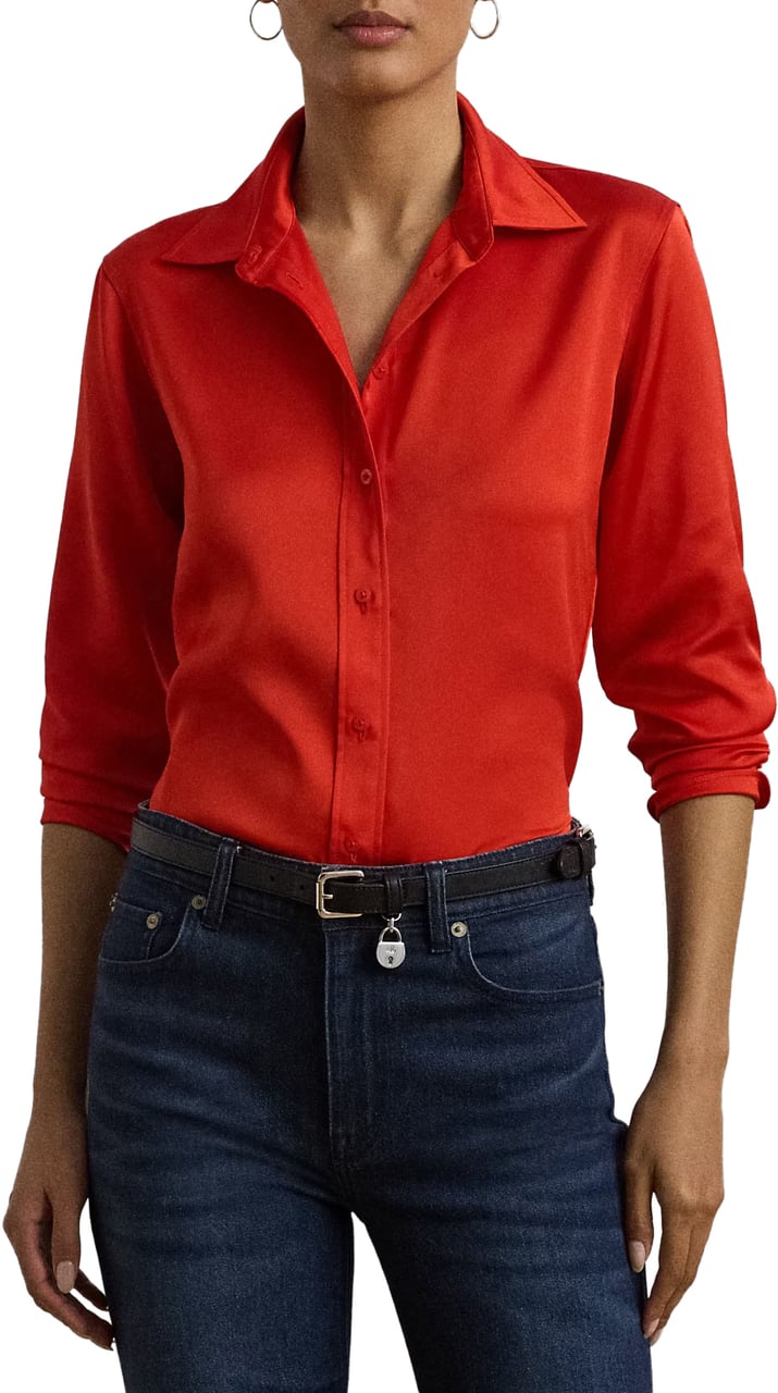 Ralph Lauren Shirts Bright Vermilion Rood