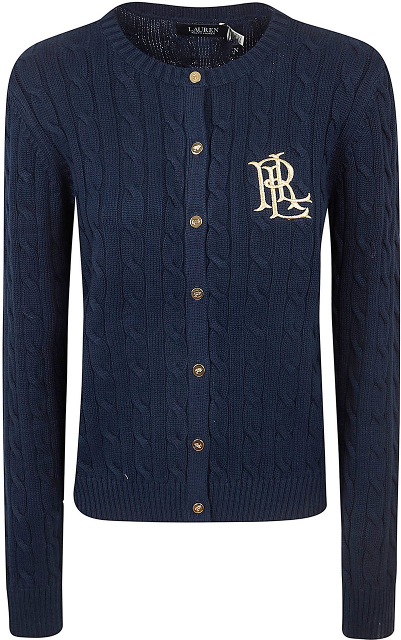 Ralph Lauren LAUREN RALHAN-LONG SLEEVE-CARDIGAN Lichtblauw