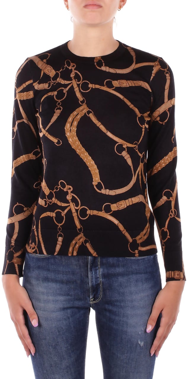 Ralph Lauren Sweaters Black Tan Zwart