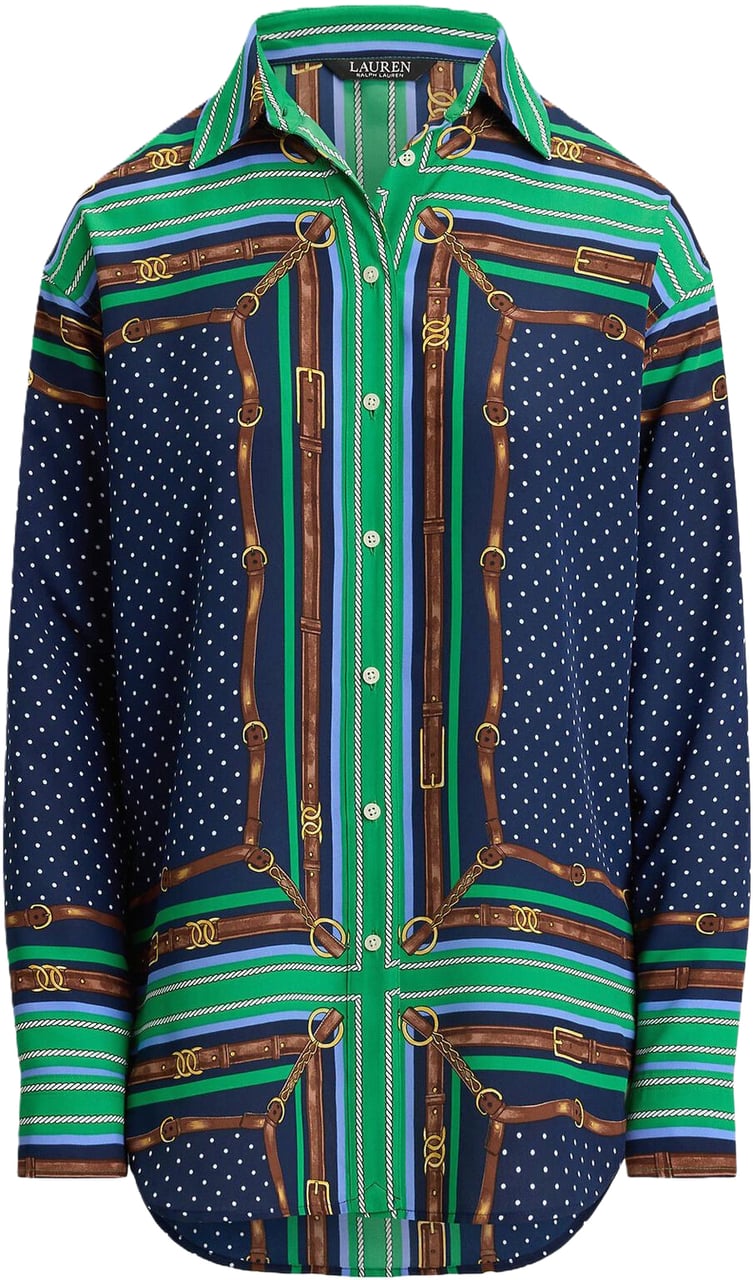 Ralph Lauren Shirts Blue Green Blauw