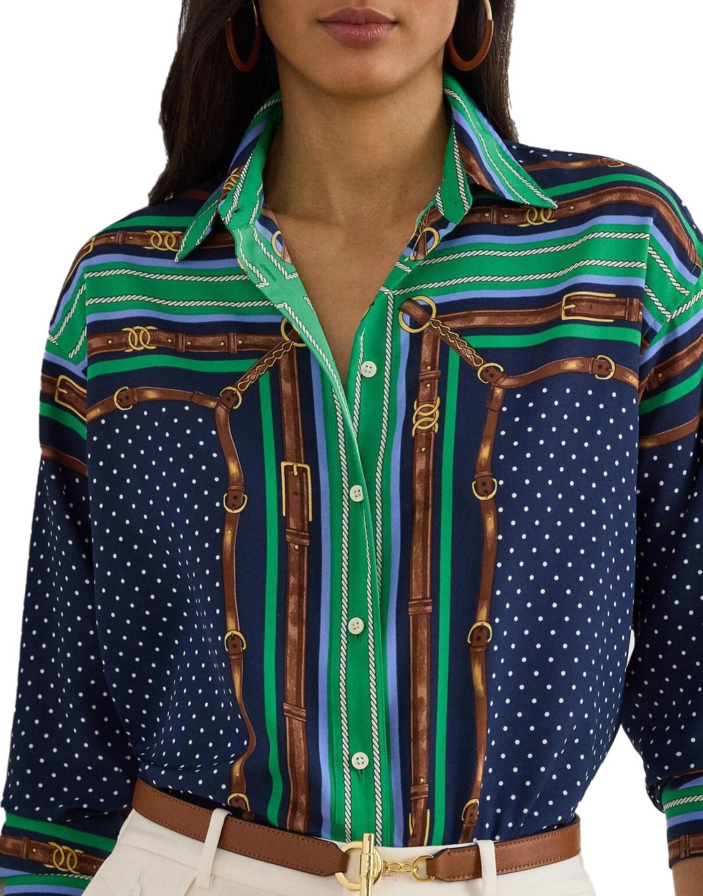 Ralph Lauren Shirts Blue Green Blauw