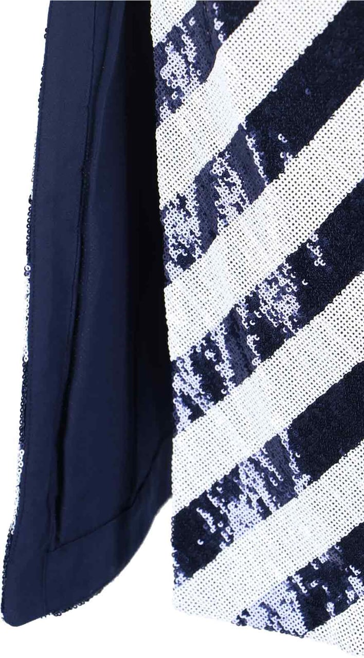 Ralph Lauren Sequin Midi Skirt – Blue & White Blauw