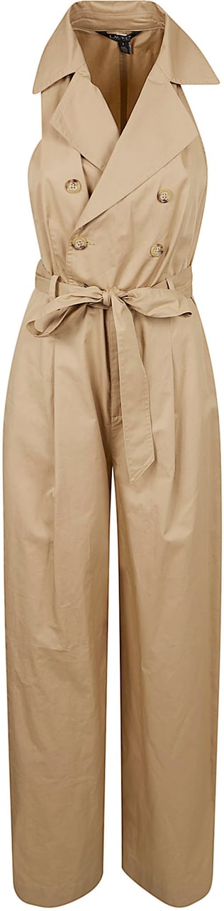 Ralph Lauren LAUREN WOVEN-WIDE LEG-JUMPSUIT Maroon