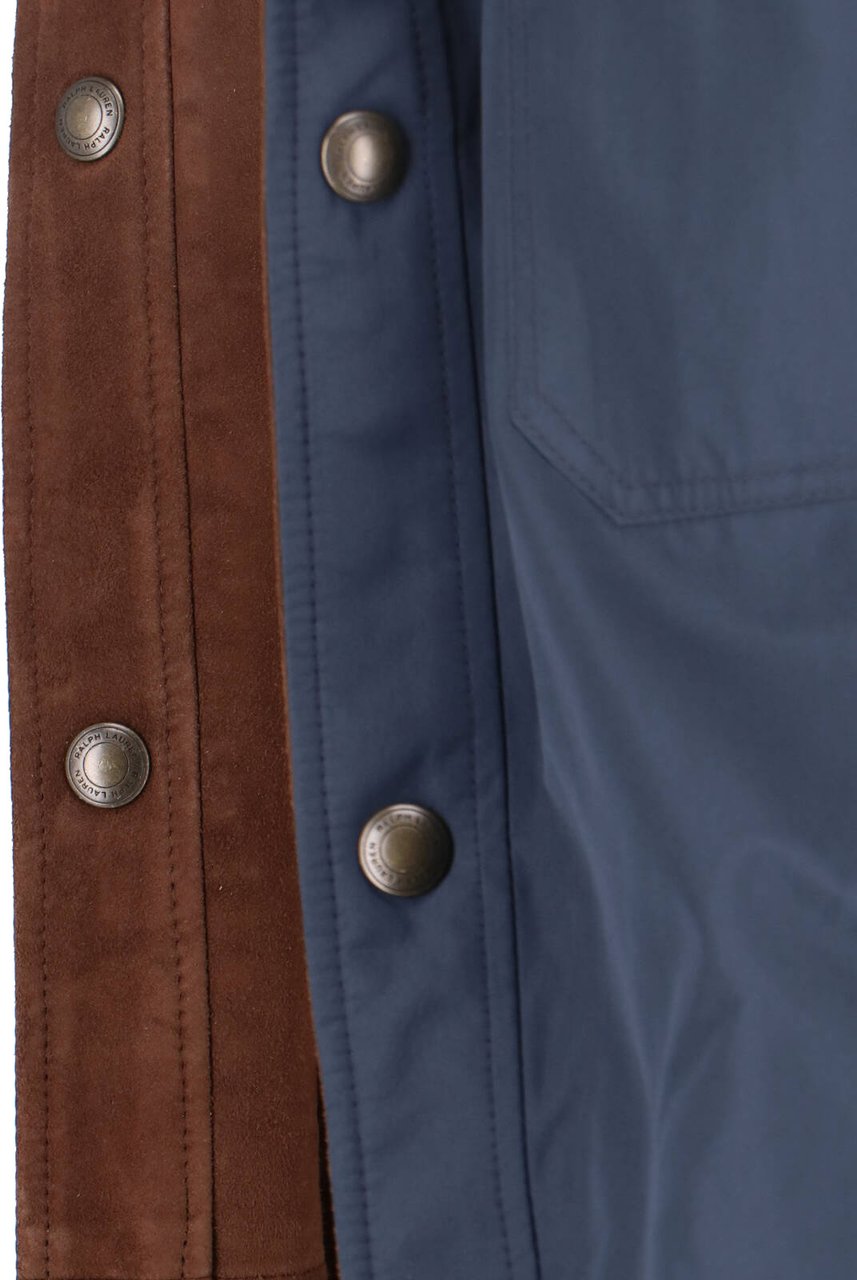Ralph Lauren Structured Brown Jacket with Front Zipper Closure Bruin