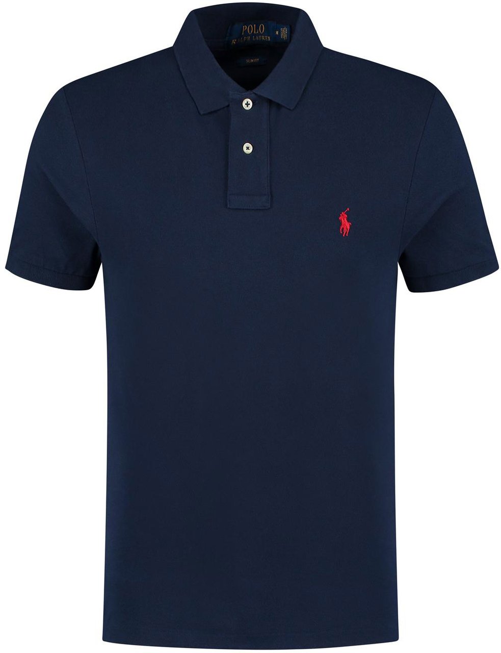 Ralph Lauren Slim Fit 'mesh' Polo (bsr) Blauw