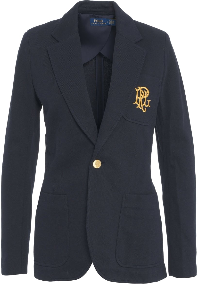 Ralph Lauren Blazer with logo embroidery Blauw