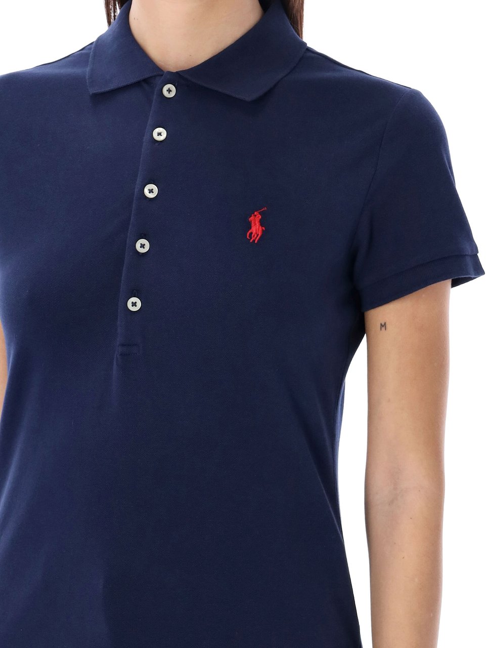 Ralph Lauren Julie Polo-Slim-Short Sleeve-Polo Shirt Newport Navy Blauw