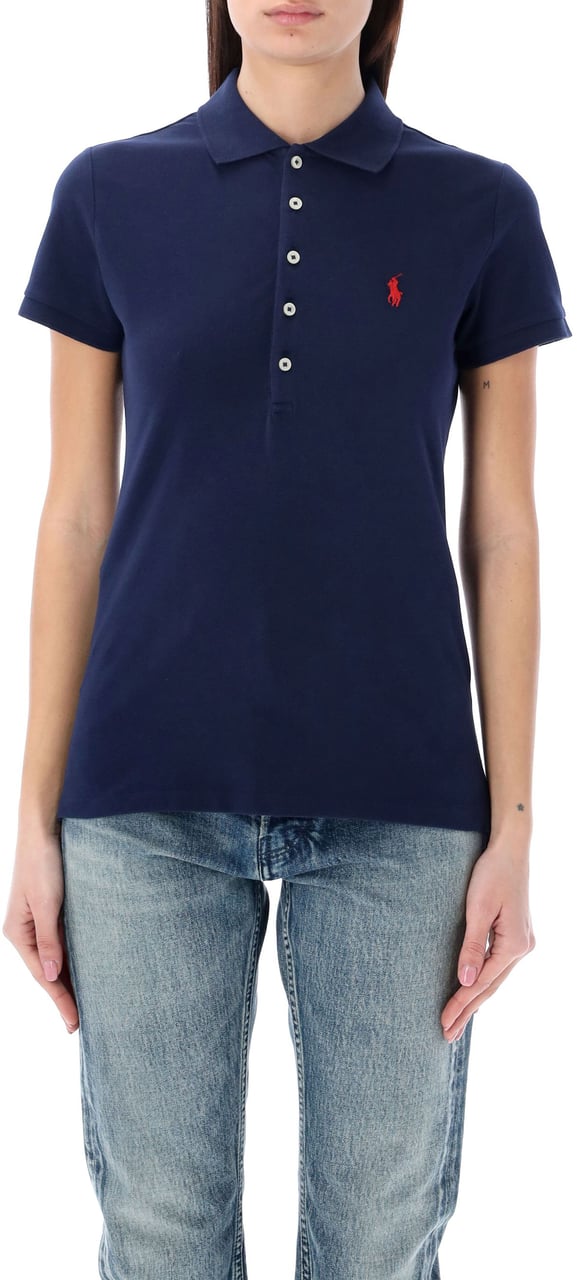 Ralph Lauren Julie Polo-Slim-Short Sleeve-Polo Shirt Newport Navy Blauw