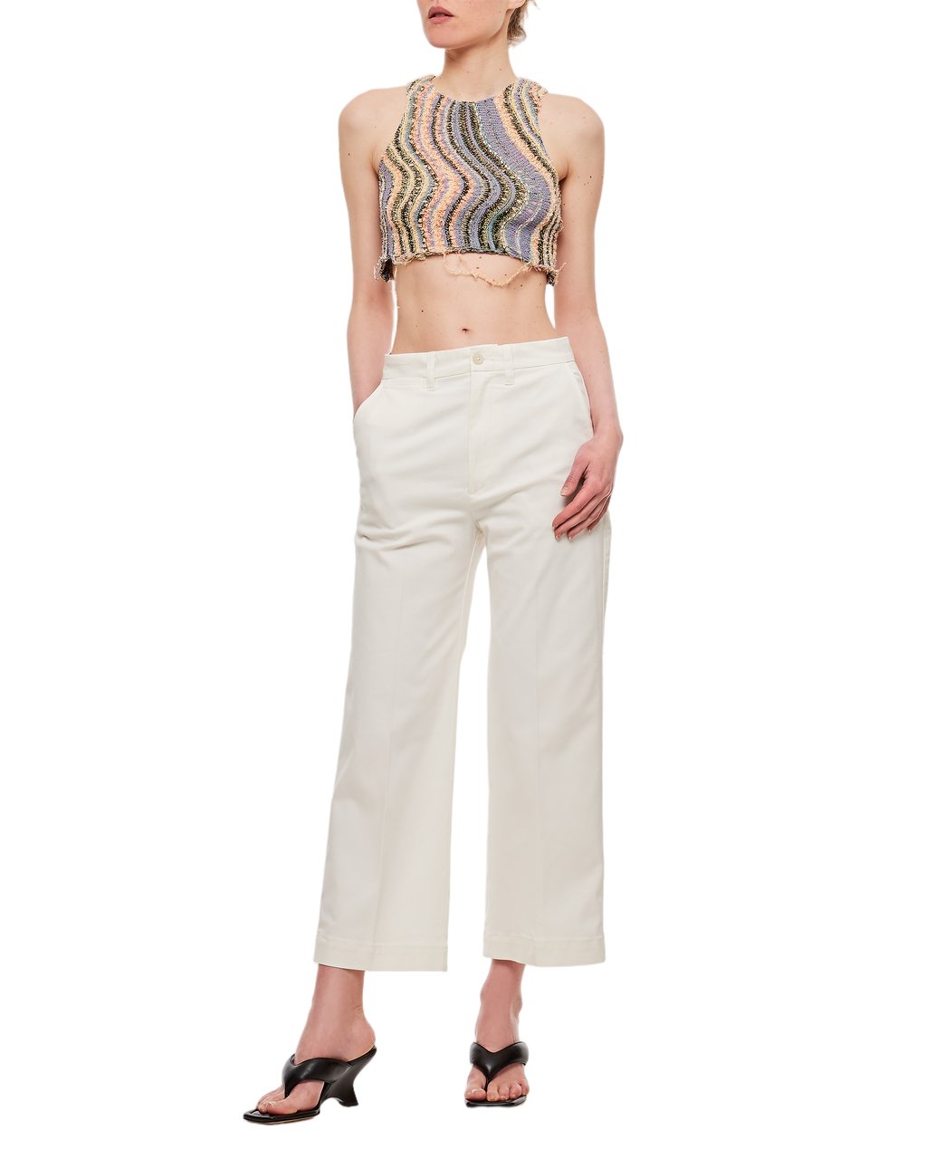 Ralph Lauren High-Waisted Wide-Leg Chinos with Minimalist Design Wit