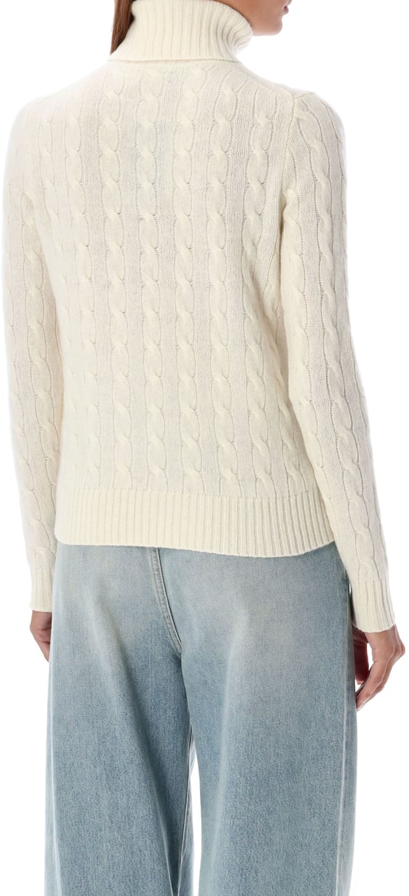 Ralph Lauren High Neck Knit Cable Authentic Cream Beige