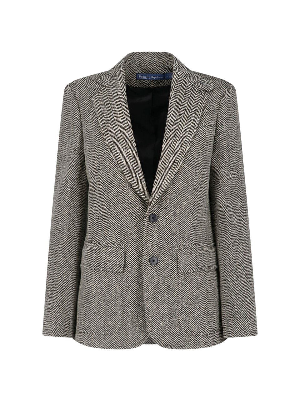 Ralph Lauren Tailored Herringbone Jacket with Notched Lapel Grijs