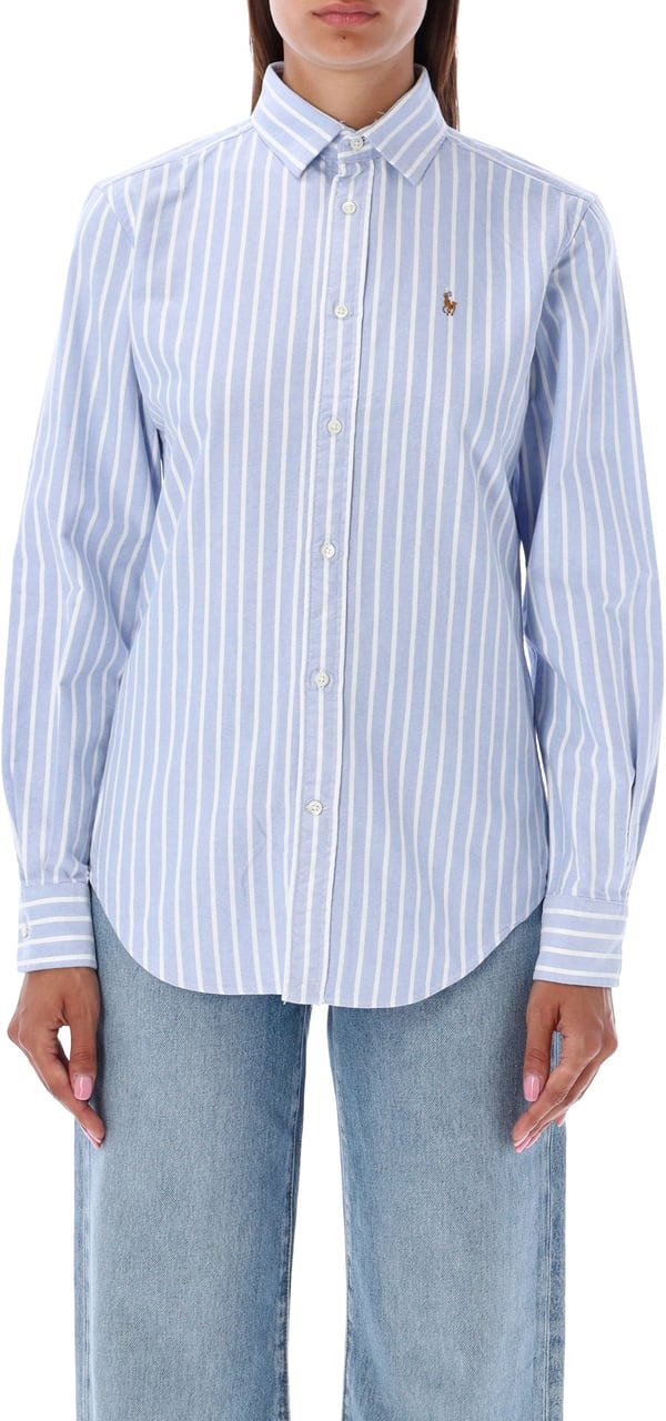 Ralph Lauren Charlotte Classic Oxford Shirt Harbour Island Stripe Lichtblauw