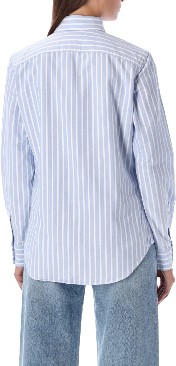 Ralph Lauren Charlotte Classic Oxford Shirt Harbour Island Stripe Lichtblauw