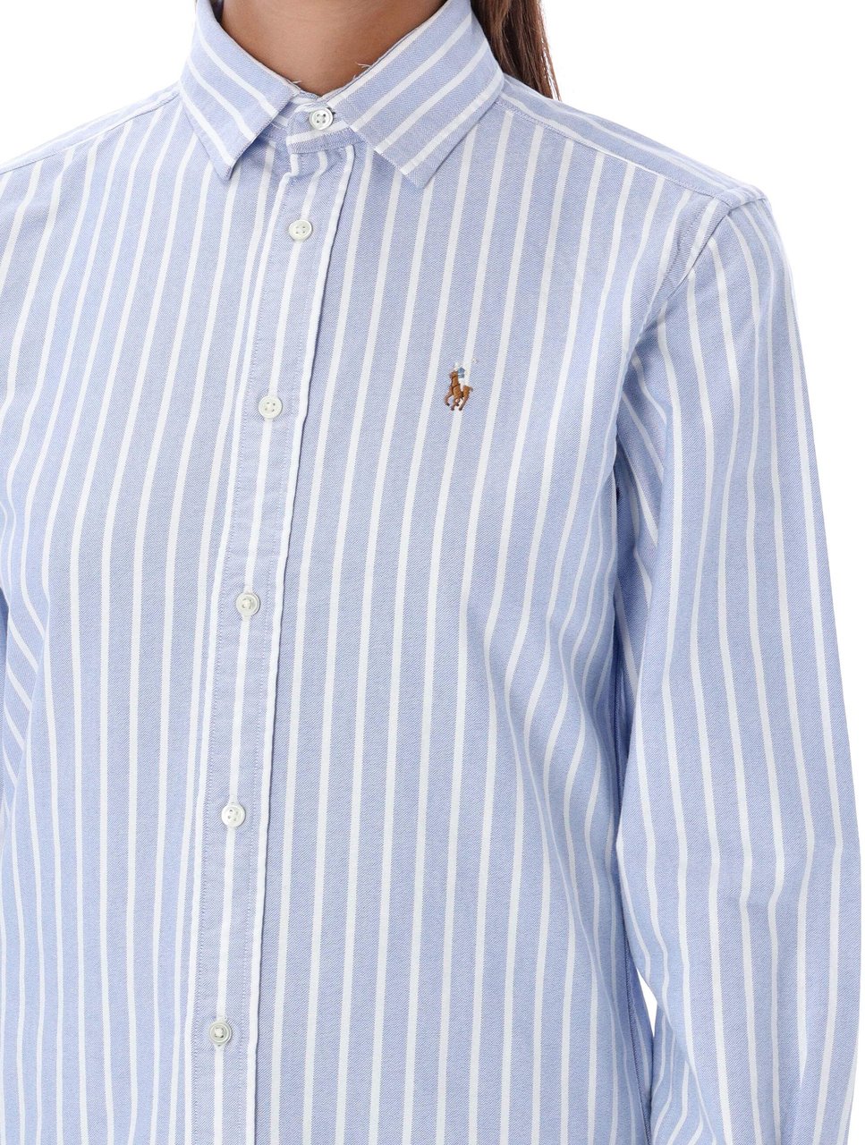 Ralph Lauren Charlotte Classic Oxford Shirt Harbour Island Stripe Lichtblauw