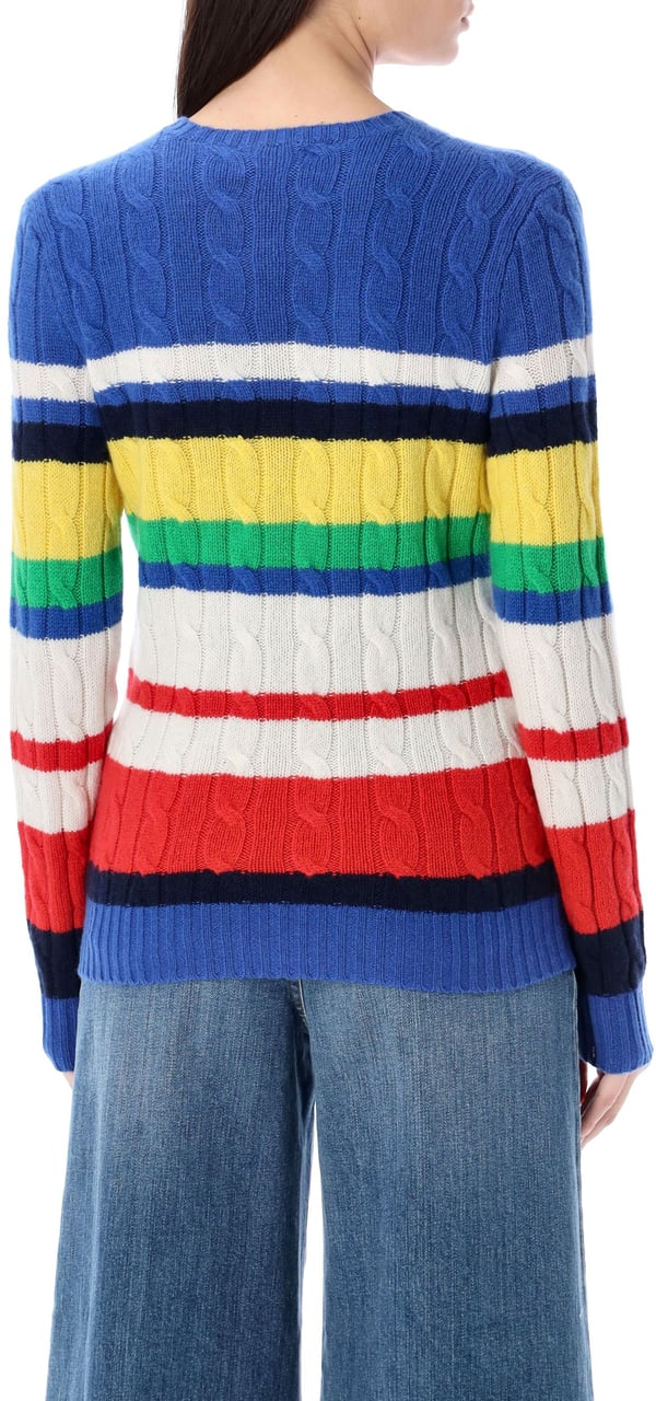 Ralph Lauren Julianna Cachemire Stripe Rosso Rood