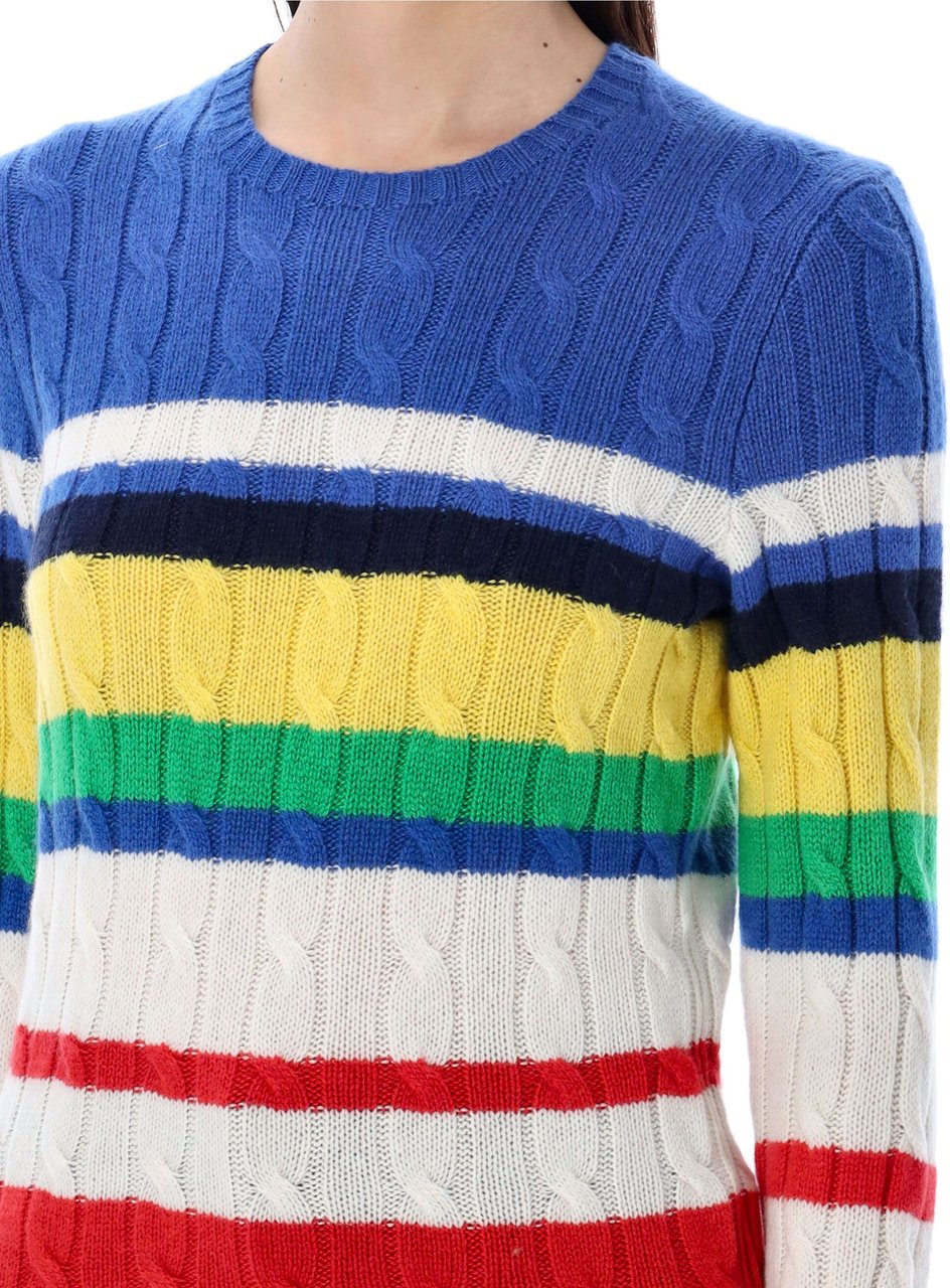 Ralph Lauren Julianna Cachemire Stripe Rosso Rood