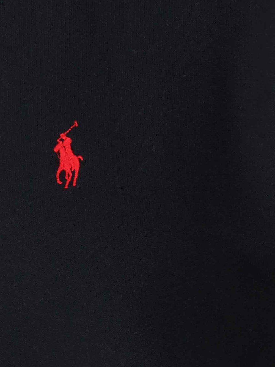 Ralph Lauren Zip-Up Hoodie with Drawstring Hood and Iconic Embroidery Zwart