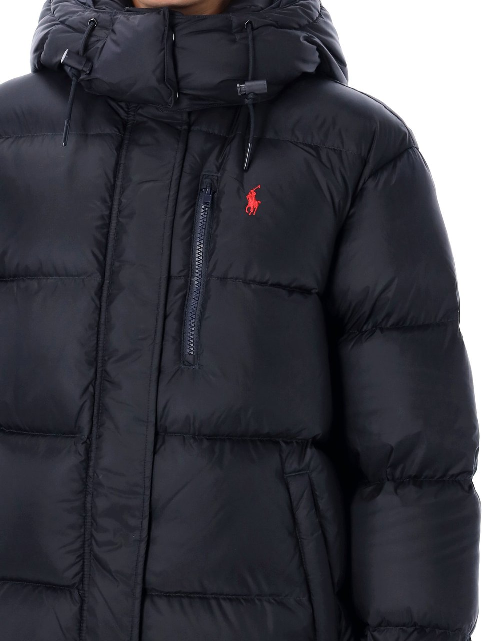 Ralph Lauren Hooded Down Jacket Rl Navy Blauw