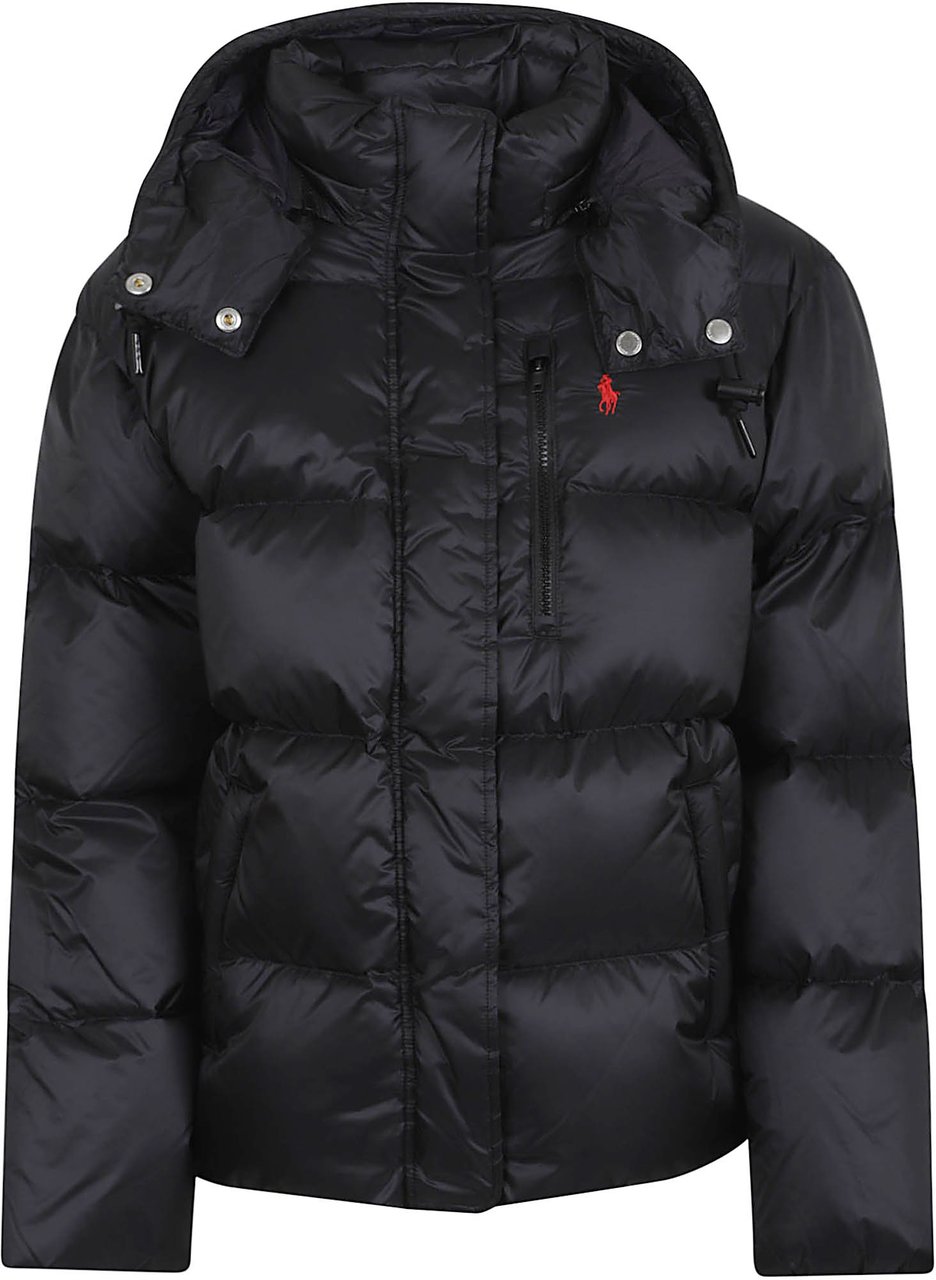 Ralph Lauren Down jacket with logo Zwart
