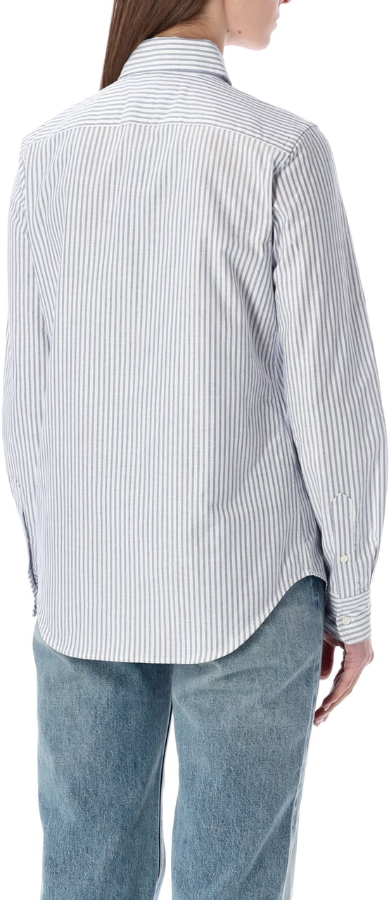 Ralph Lauren Oxford Shirt Stripe Btn Down White Heritage Royal Stripe Wit