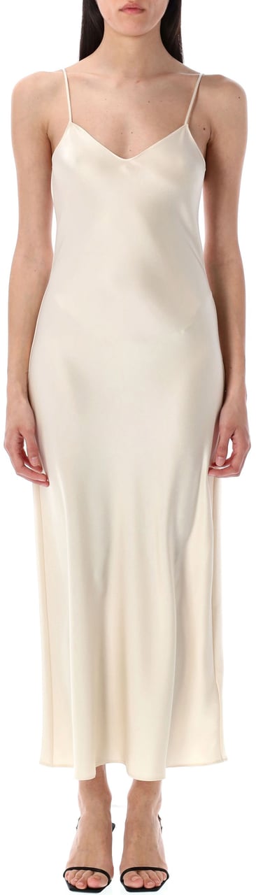 Ralph Lauren Satin Long Dress Champagne Beige