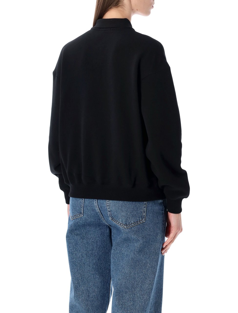 Ralph Lauren Polo Ralph Lauren brown cotton polo-collar sweatshirt Zwart