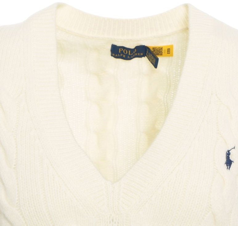 Ralph Lauren Pullover with cable knit pattern Wit
