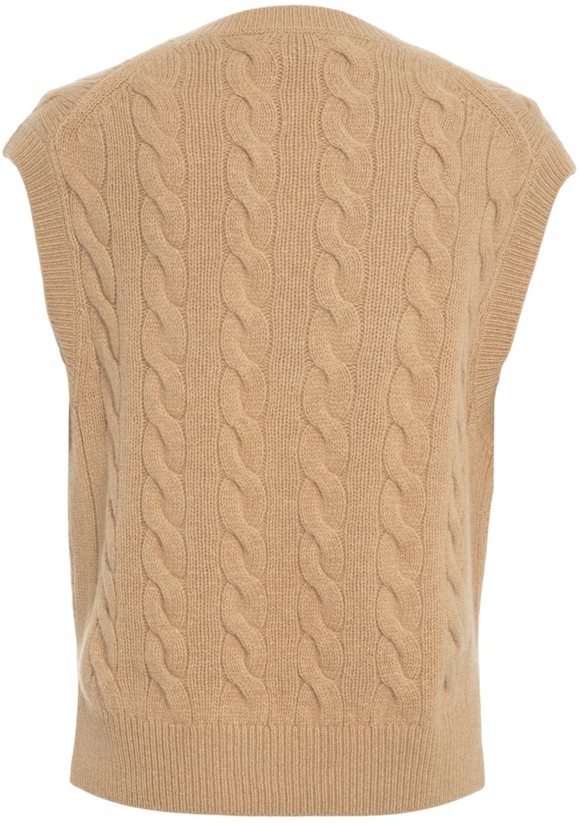 Ralph Lauren Pullover with cable knit pattern Beige