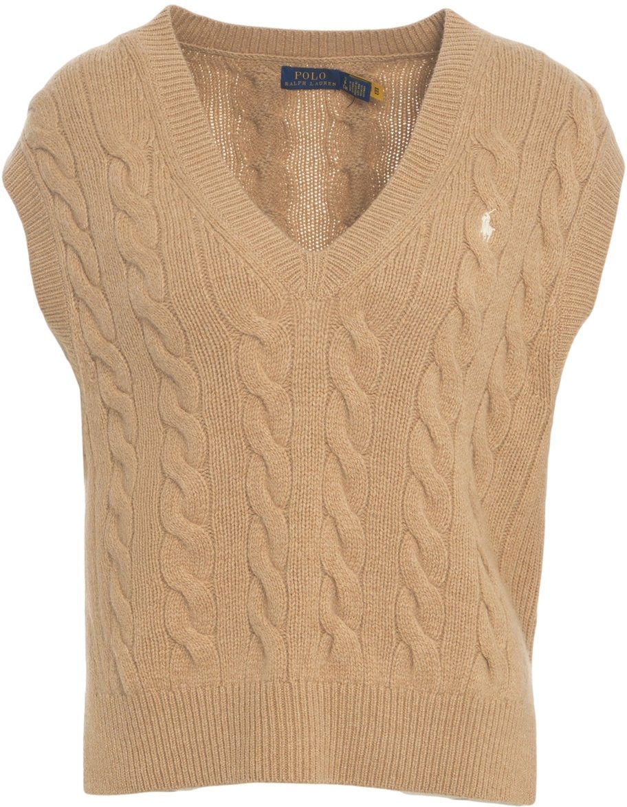 Ralph Lauren Pullover with cable knit pattern Beige