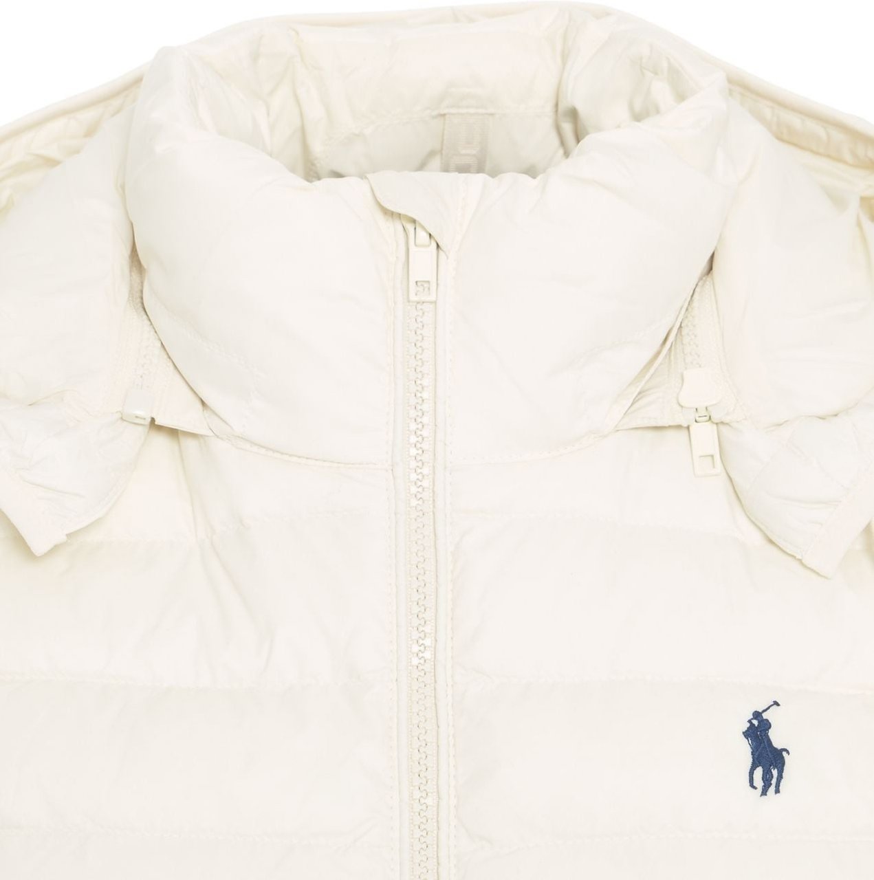 Ralph Lauren Quilted vest with hood Wit