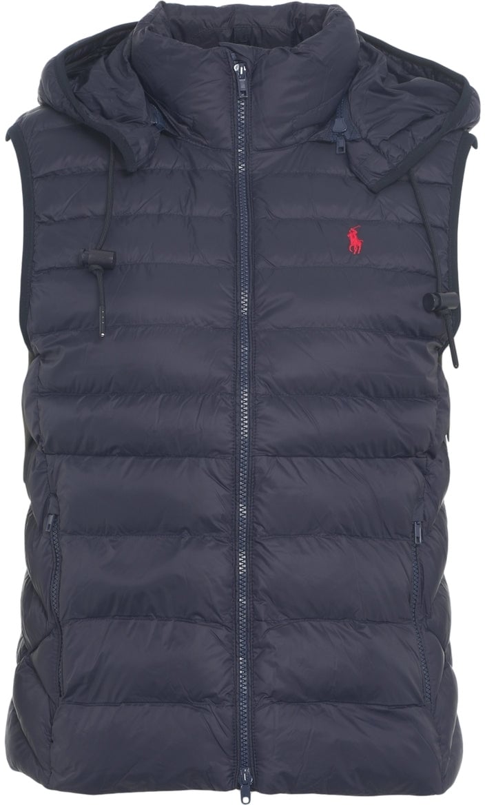 Ralph Lauren Quilted vest with hood Blauw