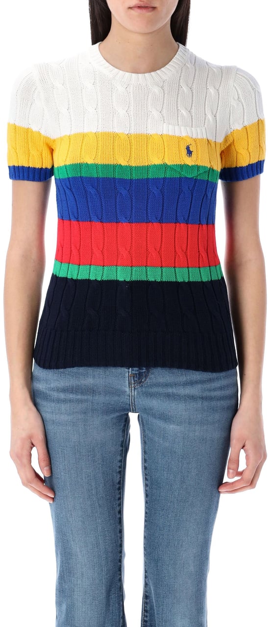 Ralph Lauren Knit Mc Striped Blue Satrun Multi Blauw