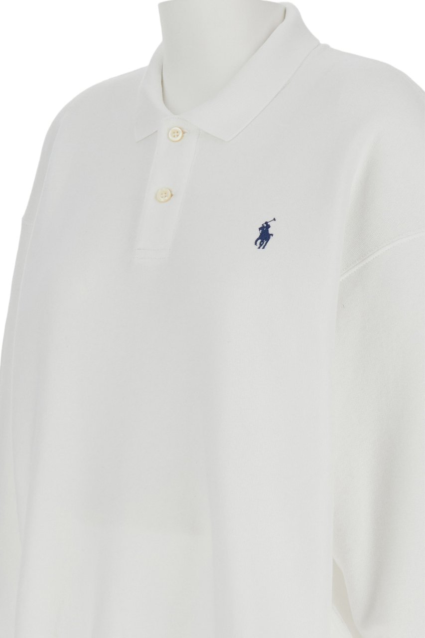 Ralph Lauren White Relaxed Fit Polo Sweater Wit