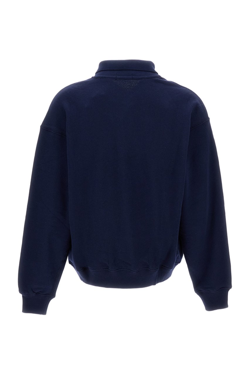 Ralph Lauren Blue Embroidered Polo Neck Sweater Blauw