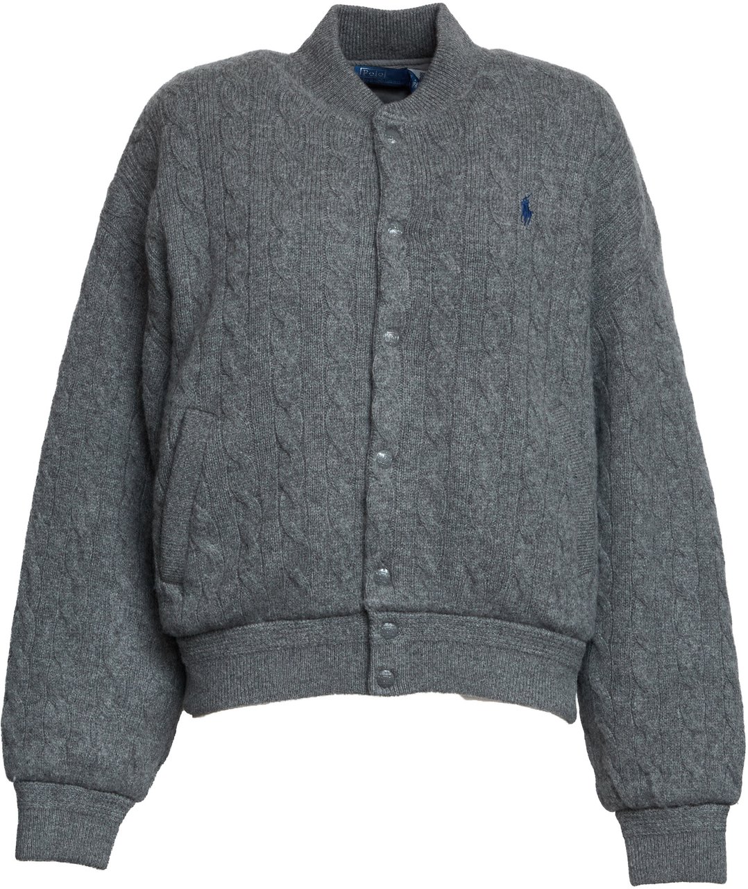 Ralph Lauren Bomber In Lana, Cashmere A Trecce Groen