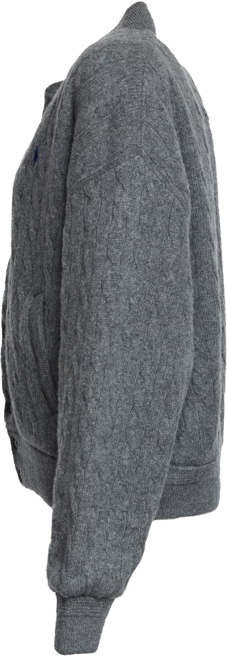 Ralph Lauren Bomber In Lana, Cashmere A Trecce Groen