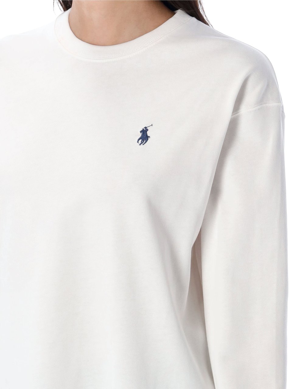 Ralph Lauren Tshirt Ls Bianco Wit