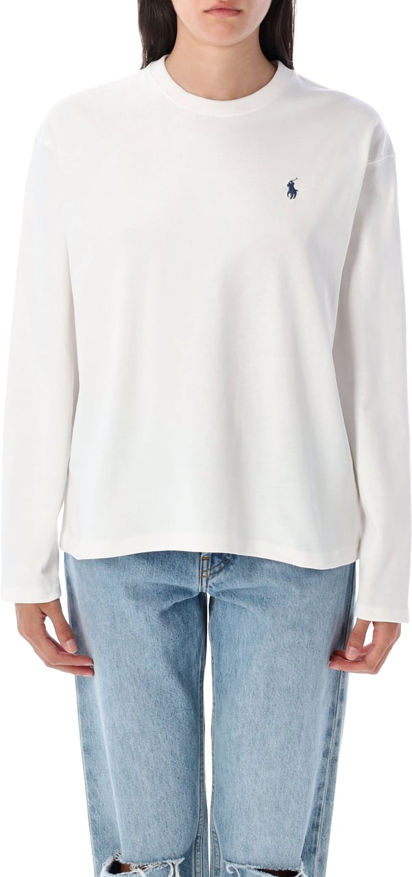 Ralph Lauren Tshirt Ls Bianco Wit
