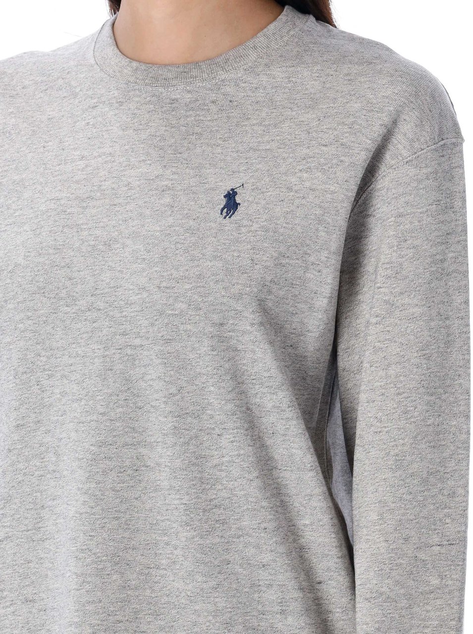 Ralph Lauren Tshirt Ls Cobblestone Heater Grey Donkergrijs