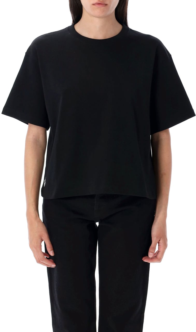 Ralph Lauren Tshirt Heavy Cotton Crop Nero Zwart