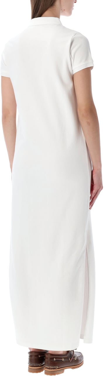 Ralph Lauren Polo Long Dress Bianco Wit