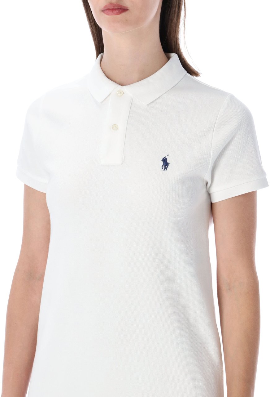 Ralph Lauren Polo Long Dress Bianco Wit