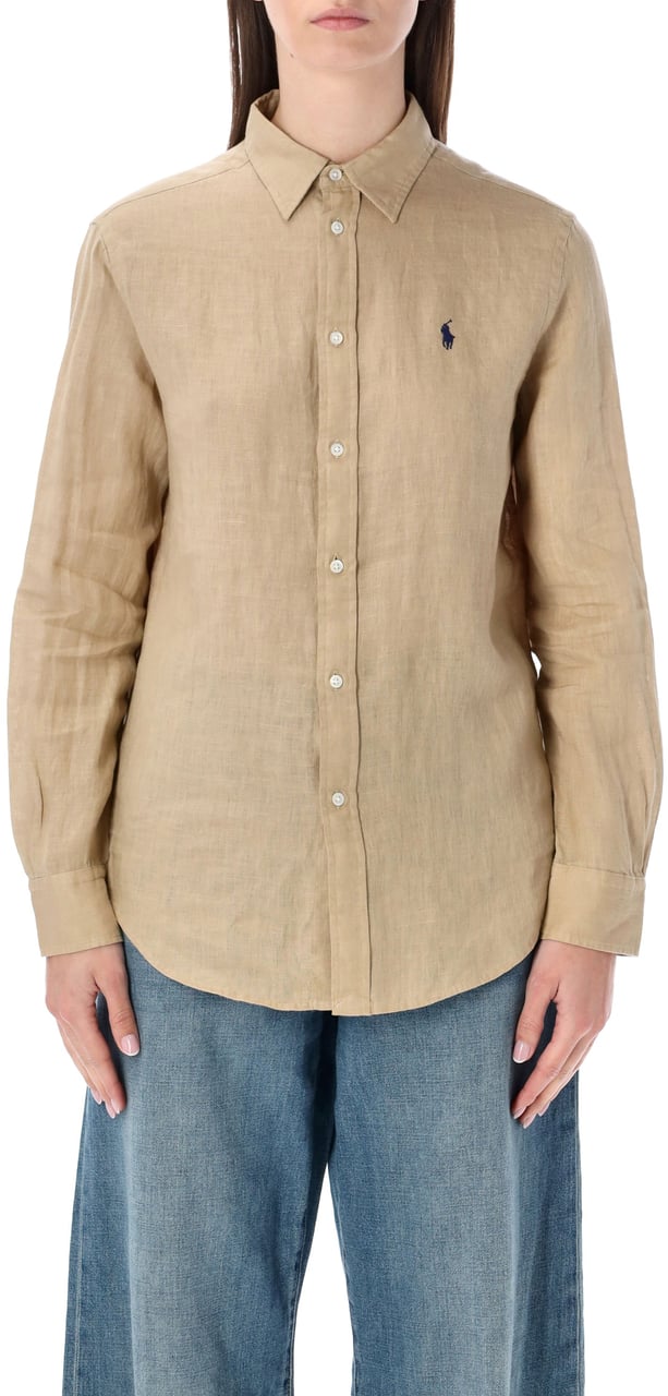 Ralph Lauren Linen Shirt Beige Beige