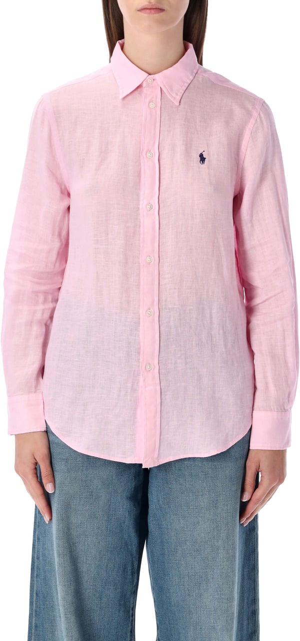 Ralph Lauren Linen Shirt Carmel Pink Roze
