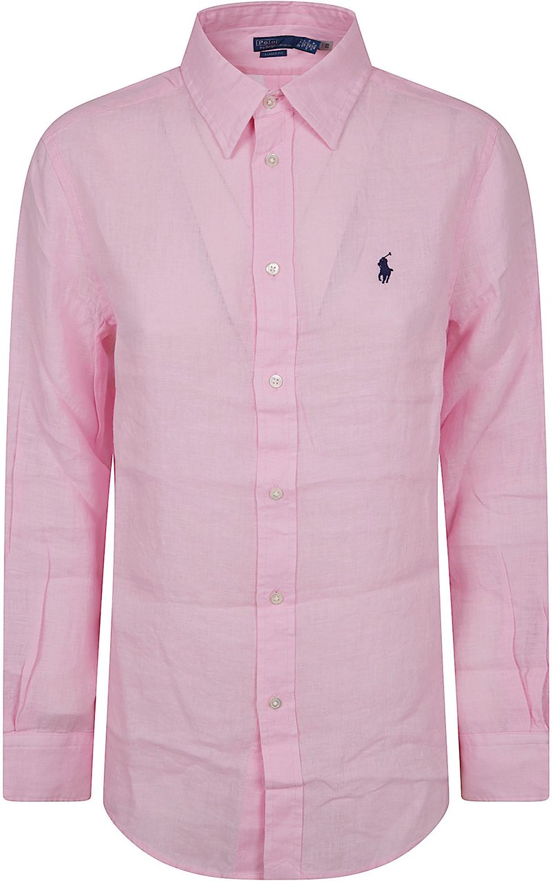 Ralph Lauren POLO RALPH LAUREN CLASSIC-LONG SLEEVE-BUTTON FRONT SHIRT Paars