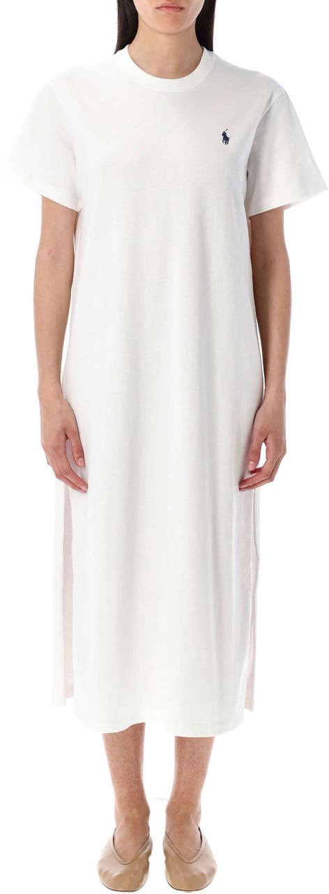 Ralph Lauren Maxy Tshirt Dress Bianco Wit