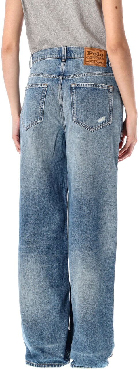 Ralph Lauren Straight Denim Broken Matalia Blue Wash Blauw