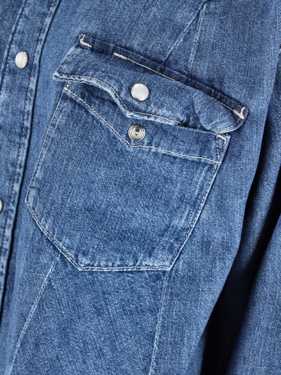 Ralph Lauren "Western" Denim Shirt – Blue Blauw