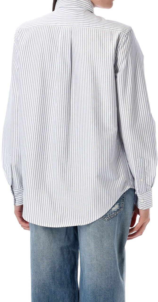 Ralph Lauren Oxford Shirt Striped Striped Light Blue Lichtblauw