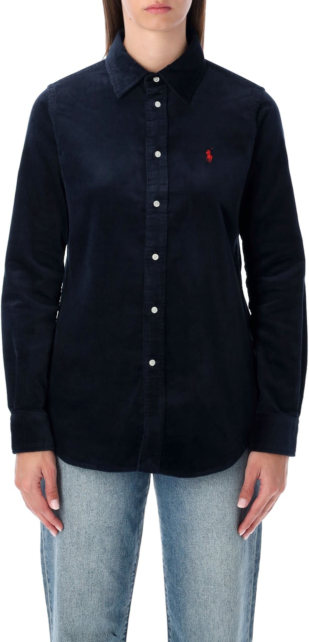 Ralph Lauren Shirt Velluto Hunter Navy Blauw